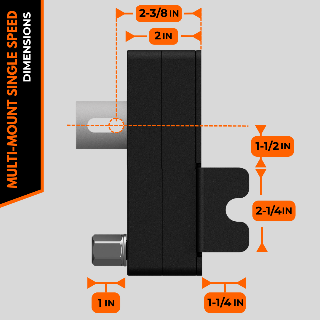 Multi-Mount Gearbox - Single Speed